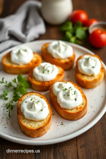 Bake Whipped Ricotta Crostini Delight presentation
