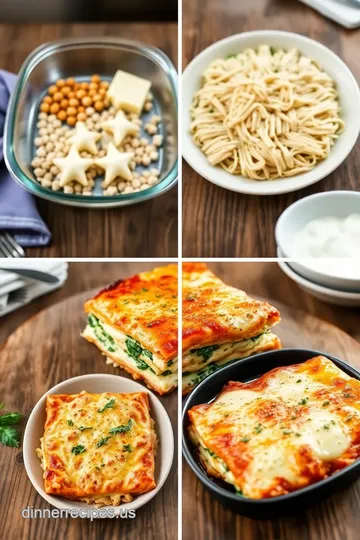 Bake White Chicken Spinach Lasagna Delight steps