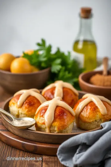 Irresistible Baked Hot Cross Buns with Sweet Glaze ingredients
