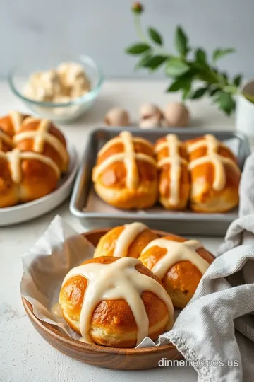 Irresistible Baked Hot Cross Buns with Sweet Glaze steps
