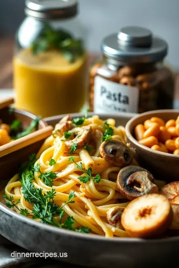 Creamy Baked Pasta with Chicken and Mushrooms ingredients