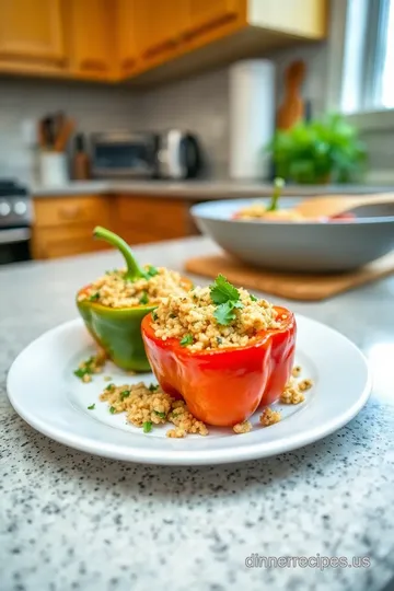 Quinoa-Stuffed Bell Peppers with Spinach and Feta steps