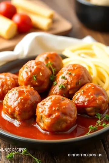 Quick and Juicy Baked Turkey Meatballs presentation