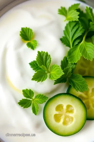 Creamy Herb-Infused Yogurt Drink presentation