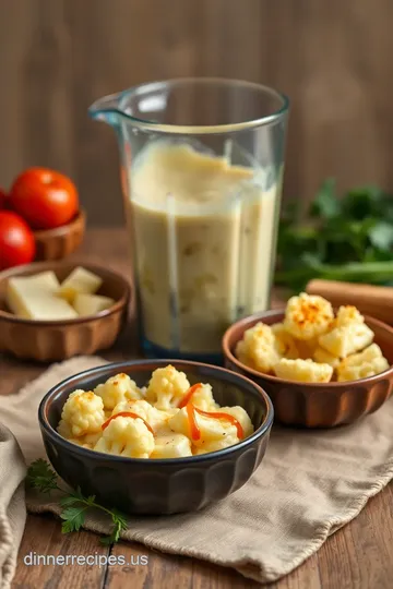 Creamy Cauliflower Purée: A Luxuriously Smooth Side Dish presentation