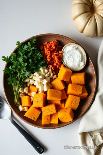 Rustic Butternut Squash Galette with Herbed Ricotta ingredients
