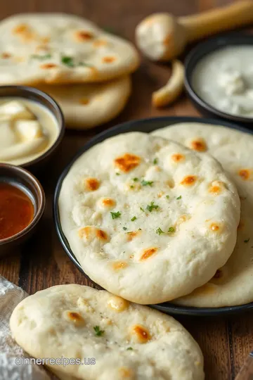 Fluffy Garlic Naan with Buttery Goodness presentation
