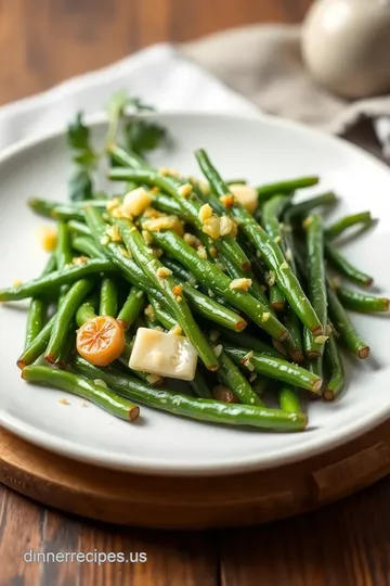 Sautéed Green Beans with Garlic Butter presentation
