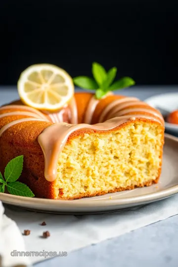 Caribbean Festival Rum Cake presentation