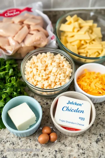 Cheesy Chicken Jalousie Recipe ingredients