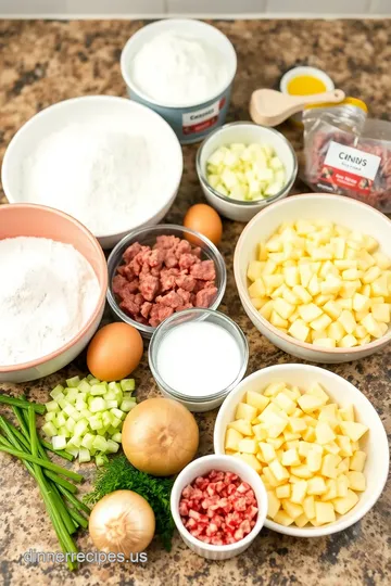 Chipped Beef Flour Dumplings with Potatoes ingredients