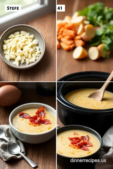 Slow Cooker Potato Soup with Crispy Bacon steps