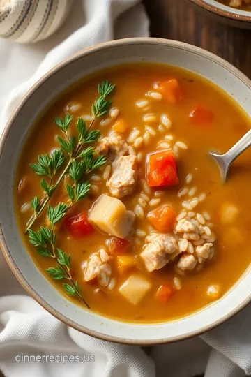 Hearty Savory Turkey and Wild Rice Soup ingredients