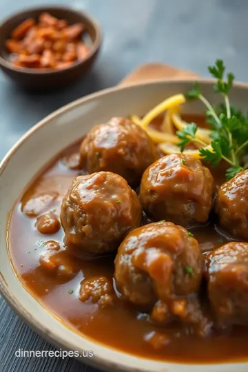 Savory Ground Beef Meatballs with Rich Gravy ingredients