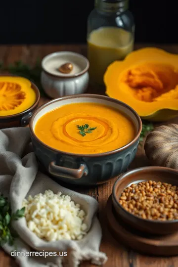 Sautéed Butternut Squash Soup ingredients