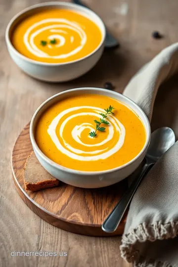 Sautéed Butternut Squash Soup presentation