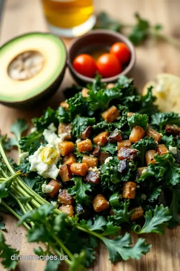 Crispy Roasted Kale Salad with Tangy Cider Vinaigrette ingredients