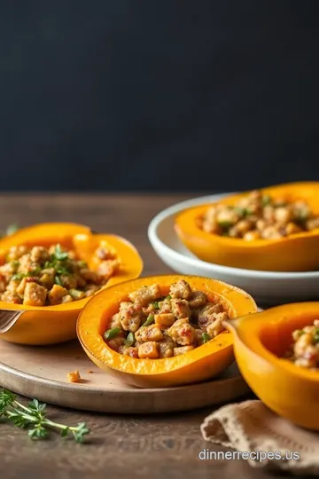 Savory Roast Butternut Squash with Flavorful Stuffing presentation