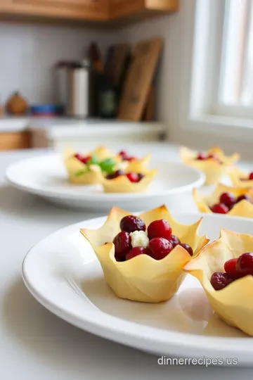 Cranberry and Goat Cheese Phyllo Cups steps