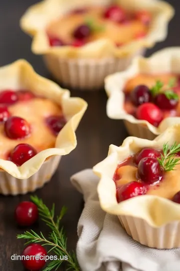 Cranberry-Orange Phyllo Cups presentation