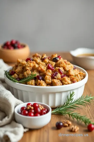 Bake Cranberry Walnut Stuffing Delight presentation