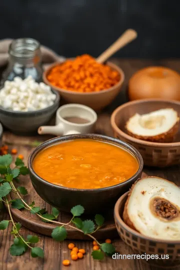 Creamy Coconut Red Lentil Soup Delight ingredients