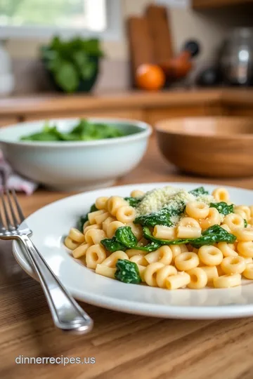 Creamy Ditalini Pasta with Spinach and Garlic steps