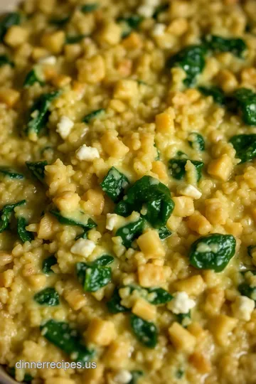 Creamy Quinoa &amp Spinach Casserole presentation