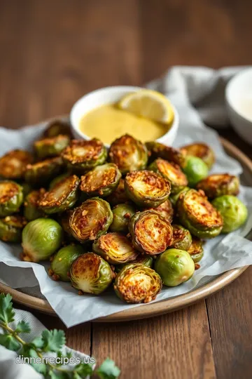Air-Fried Brussels Sprouts Crispy Delight presentation