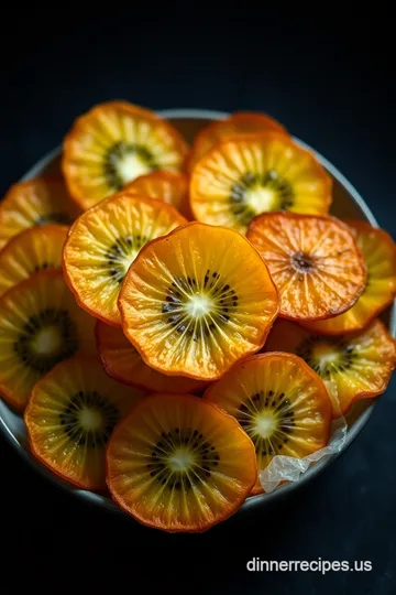Crispy Golden Kiwi Chips Recipe presentation
