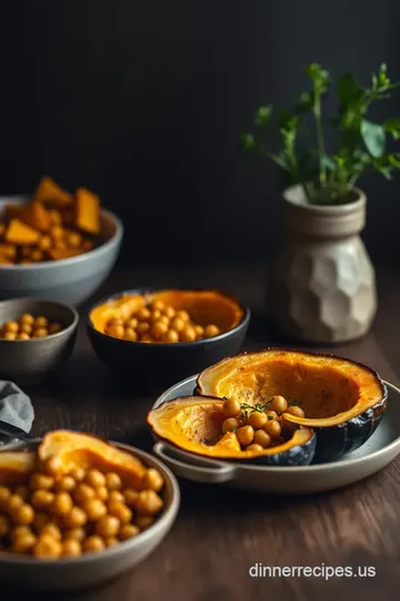 Roasted Acorn Squash with Curried Chickpeas steps