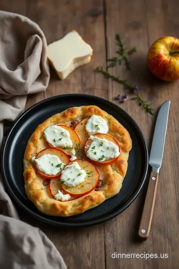 Bake Apple Flatbread with Goat Cheese Delight presentation