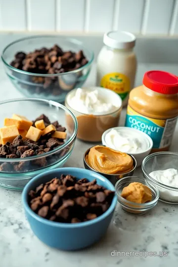 Indulgent Chocolate Peanut Butter Mousse Cake ingredients