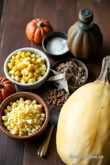 Sautéed Pumpkin Corn Chowder ingredients