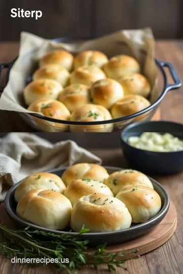 Savory Garlic Herb Dinner Rolls steps