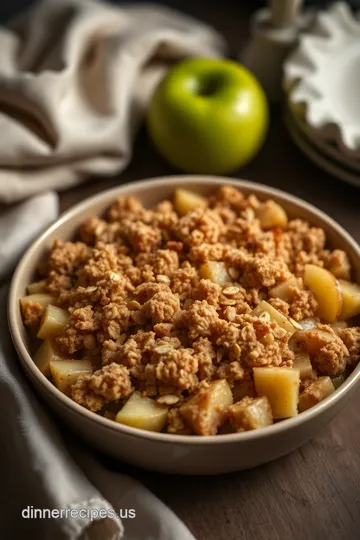 Deliciously Tender Apple Crumble for Little Tummies presentation