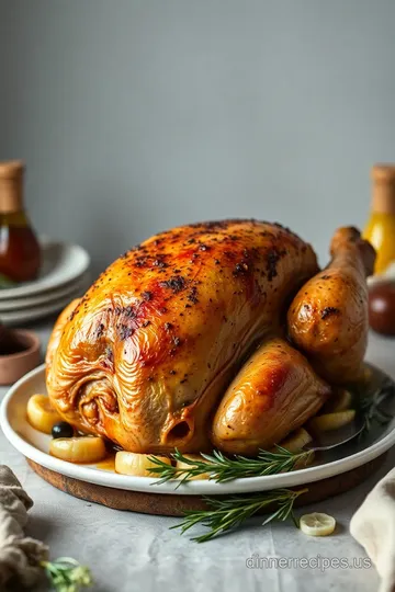 Herb-Infused Roasted Turkey with Velvet Herb Butter presentation
