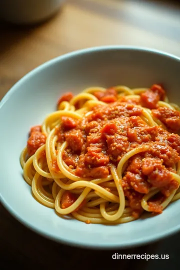 Fiery Rigatoni Arrabbiata presentation