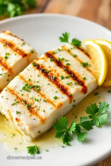 Lemon Herb Grilled Fish presentation