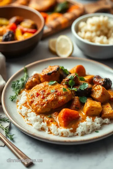 Sheet Pan Curry Chicken with Roasted Veggies presentation