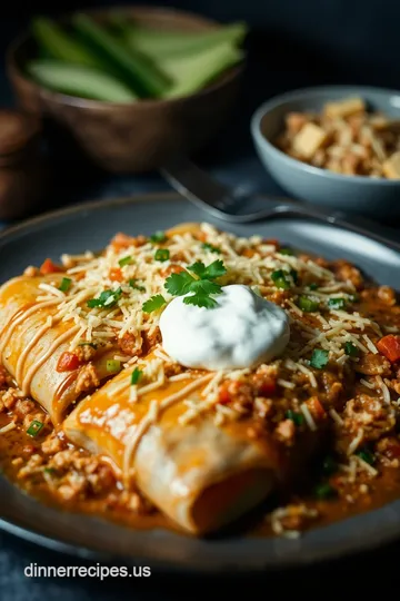 Flower Child Kopy Kat Chicken Enchiladas presentation