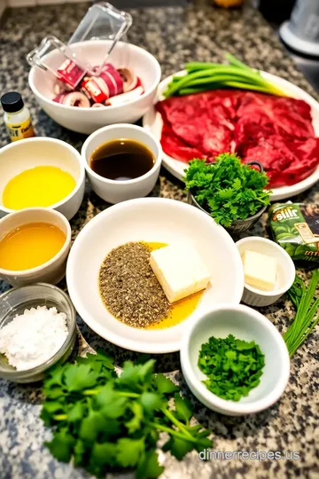Grilled Bison Ribeye with Herb Butter ingredients