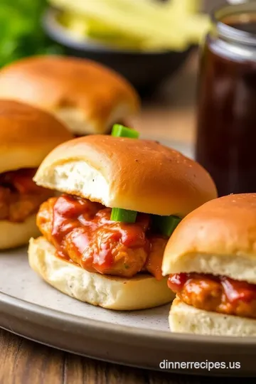 American Ranch BBQ Chicken Sliders presentation