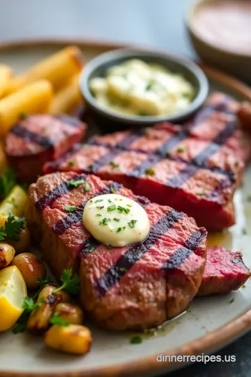 Flemings Tulsa Inspired Grilled Filet Mignon with Garlic Herb Butter presentation