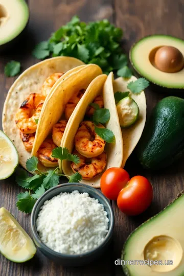 Grilled Shrimp Tacos with Avocado Delight ingredients