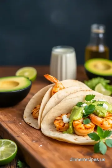 Grilled Shrimp Tacos with Avocado Delight presentation