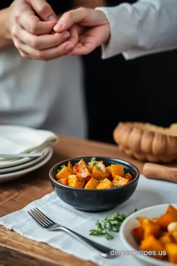 Roasted Butternut Squash Veggie Delight presentation