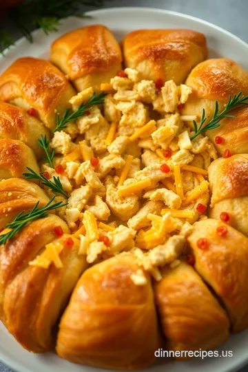 Holiday Chicken Crescent Wreath presentation