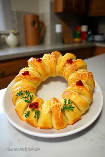 Holiday Chicken Crescent Wreath steps