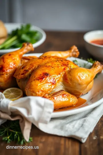 Lemon-Herb Roasted Chicken with Juicy Flavor presentation